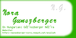 nora gunszberger business card